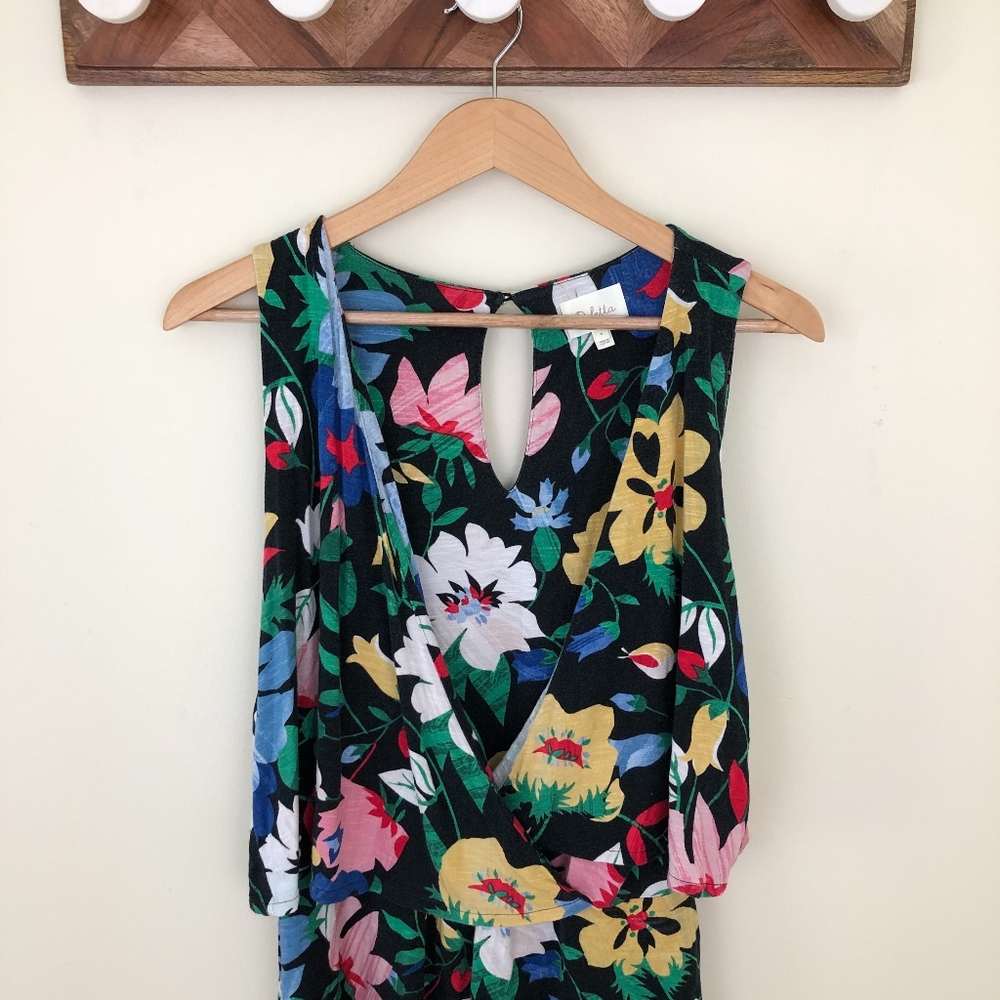 Anthropologie Deletta Floral Tank Top Sz M